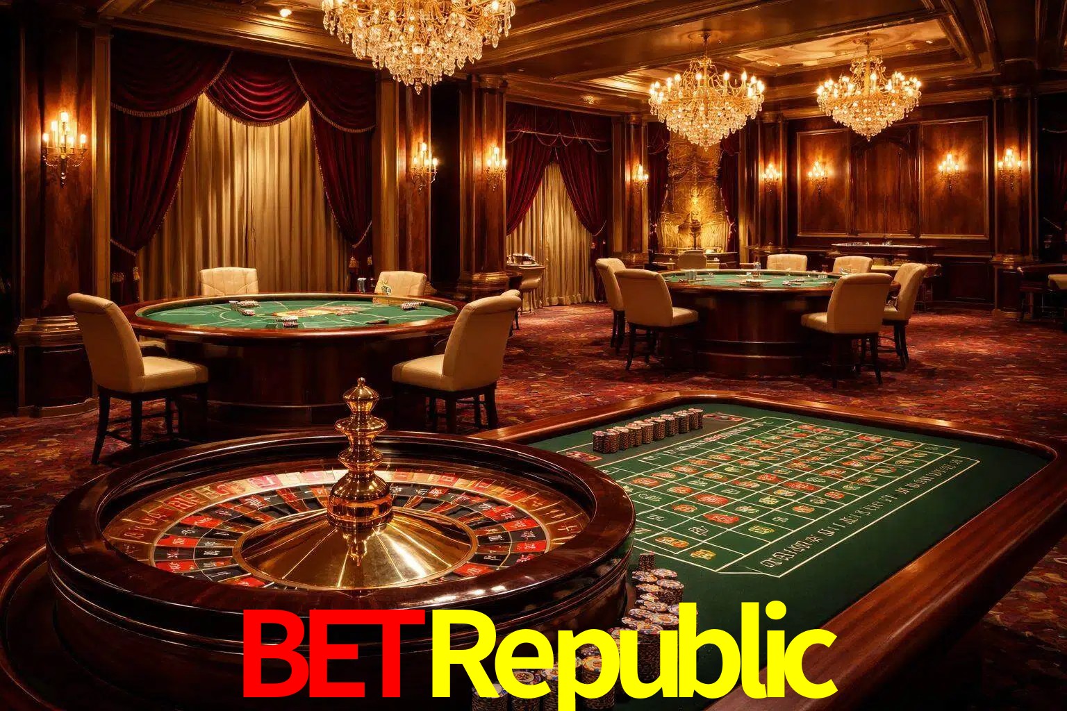 Una escena premium de mesa de casino en vivo con cartas, elementos de ruleta y un ambiente pulido de estudio de transmisión.